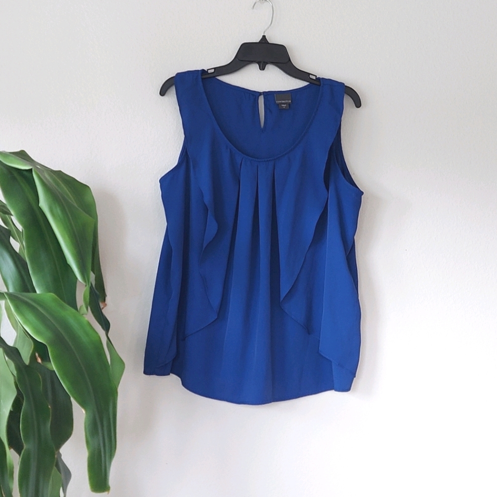 Covingston Sleevles Blue Blouse